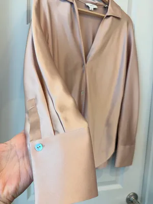 Vince Silk Bias Long Sleeve Blouse thumbnail 3
