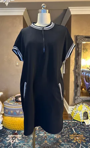 Navy Blue Polo Dress Zara Great Condition Size M thumbnail 1