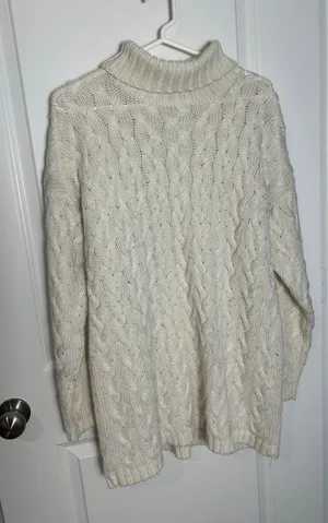 Karen Scott Cream Cable Knit Turtleneck thumbnail 1