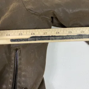 J2 Jacket Womens Medium Brown Faux‎ Leather Moto Biker Full Zip Pockets Collared thumbnail 11