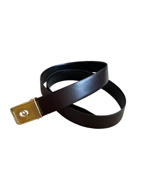 DIOR Women’s Vintage Brown Logo Gold Belt Size FR 38 / US 6 thumbnail 5