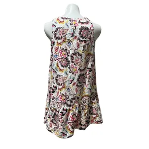 LOFT Women's Paisley Floral Swing Dress Size 2 Standard Knee Length Sleeveless thumbnail 2