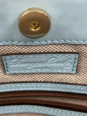 Dooney & Bourke City Large Barlow in Ice Blue and British Tan Leather thumbnail 12
