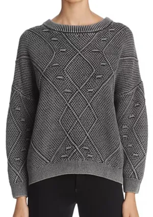 Rails Womens Lisette Vintage Black Textured Sweater Cropped Crewneck Size XS thumbnail 1