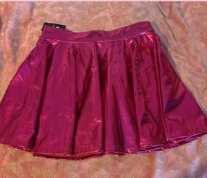 Pink Metallic Skirt Size L thumbnail 1