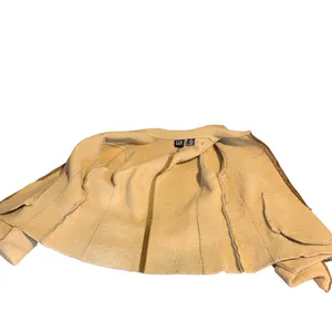 Vintage Y2k Gap Tan Suede And Cream Faux Shearling Lined Jacket (M) thumbnail 12