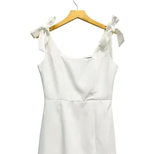 Lulus Your Sweetie Square Neck White Tie-Strap Mini Dress size M NWT thumbnail 4