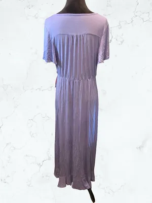 ISABEL MATERNITY Ruffle Maxi Dress Romantic Boho Nursing Friendly Lavender‎ M thumbnail 8