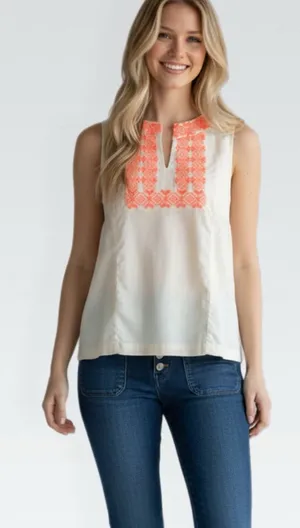NWT Sleeveless Embroidered Split thumbnail 1