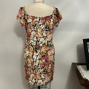 Free People Wren Printed Smocked Summer Mini Dress Size Large thumbnail 8