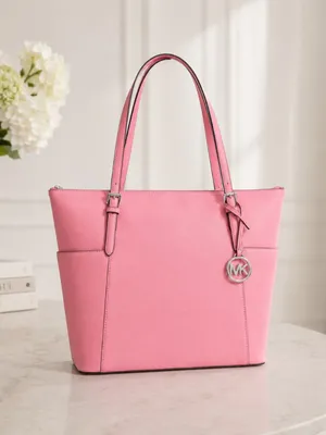 Michael Kors Jet Set East West Tote Primrose Pink Leather NWT thumbnail 3