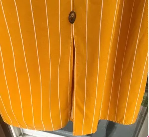 Yellow SHEIN white striped sundress thumbnail 3