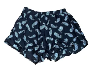 Brandy Melville pull on paisley‎ shorts black small summer breathable Vacation thumbnail 1