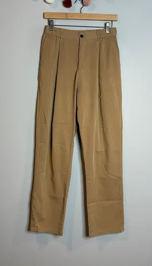 Zara khaki tan trouser pants thumbnail 1