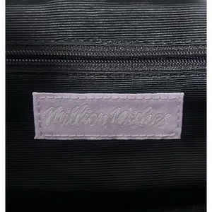 Million Wishes Black Textured Evening Clutch Purse Silver Kiss Lock Frame thumbnail 4