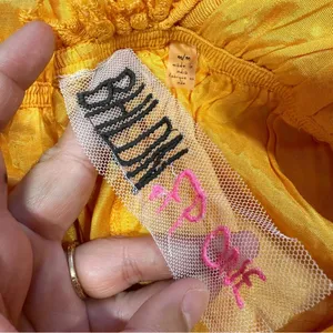 BHLDN x Free People Robinne Crochet Lace Maxi Dress Boho Yellow Orange Size M thumbnail 10