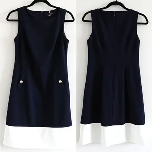 Tommy Hilfiger Navy Blue & White Classic Preppy A Line Shift Dress Size 2 thumbnail 2