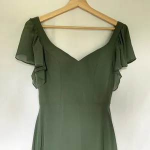 Azazie Syenna Eucalyptus formal‎ dress women's size A2 bridesmaid dress low back thumbnail 2