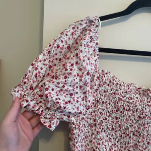 Sweet Rain Pink Floral Smocked Puff Sleeve Dress Size XL thumbnail 9