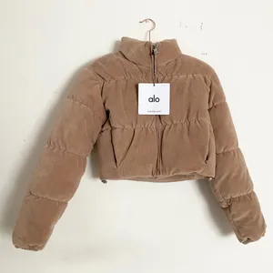 Alo Yoga Micro Corduroy Dreamy Puffer Chai Latte XXS thumbnail 7