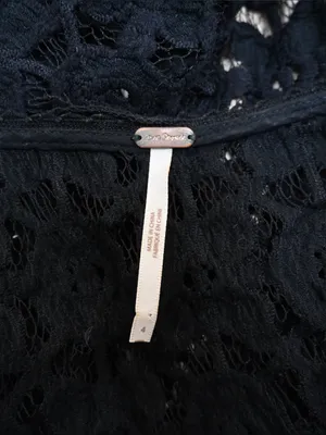 Free People Women's 4 Back to Black Crochet Mini Dress thumbnail 8