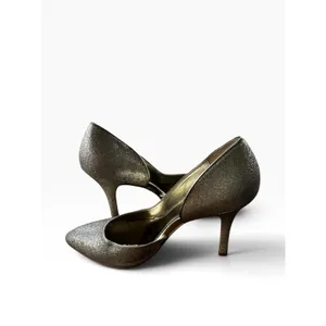Anne Klein Akzya Pumps Size 10 Gold Silver Glitter D'Orsay Pointed Toe Stiletto thumbnail 6
