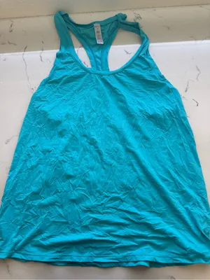 ALO Yoga Women's Racerback Tank Top in Teal Blue thumbnail 2