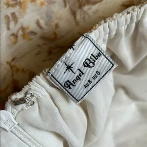Angel Biba Floral Ruffle Jumpsuit in Cream and Brown thumbnail 6