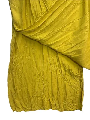 Forever 21 Contemporary Mustard Yellow Racerback Side Slit Mini Dress Size L thumbnail 7