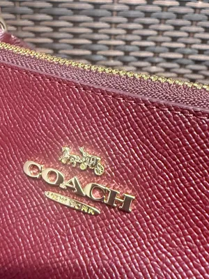COACH nwt coach Charlotte Shoulder bag dark wine CCO18 WITH CHERRY CHAINS thumbnail 8