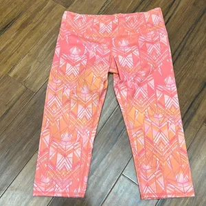 ALO Yoga orange capri leggings thumbnail 1