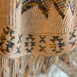Multicolor Aztec Fringe Poncho Sweater Size undefined thumbnail 8