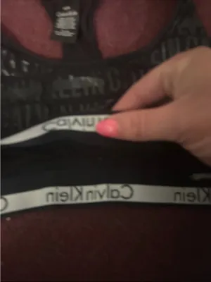 Calvin Klein Black Logo Racerback Sports Bralette thumbnail 3
