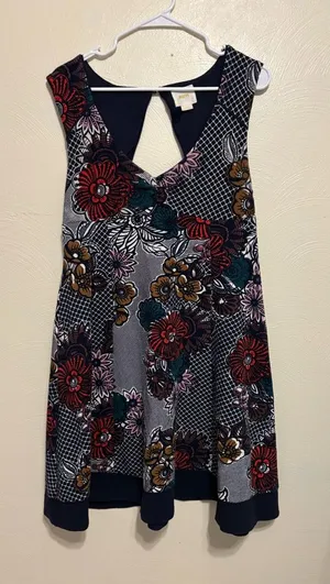 Maeve Anthropologie Floral Swing Dress Size Large Boho Print Sleeveless thumbnail 1