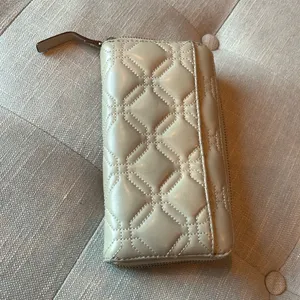 Kate Spade Astor Court Neda Quilted Leather Zip Around Wallet WLRU1240 Bone thumbnail 6