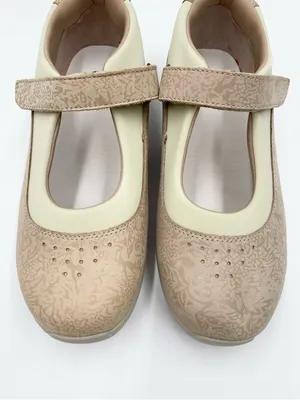 DREW Rose Mary Jane Flats Comfort Shoes Women's Size 7.5 Wide Bone Tan Floral thumbnail 4