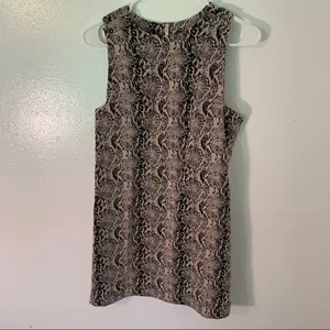 Free People Women's Size 0 Alice Snakeskin Print A-Line Dress Beige Black Snap‎ thumbnail 6