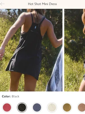 NWOT Free People FP Movement Hot Shot Mini Dress - black - large thumbnail 7