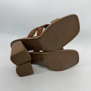 Marc Fisher Melita Brown Woven‎ Block Heel Sandals Womens 8M Casual thumbnail 6