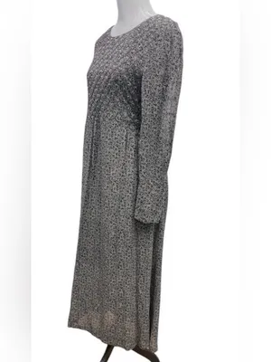 Sarah Elizabeth Vintage Floral Tie Back Pleated Maxi Prairie Dress size 10 thumbnail 5