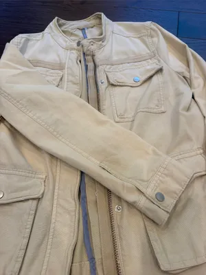 Free People Cream Field Jacket - Casual Utility Style Size Small ? - C69-055 thumbnail 6