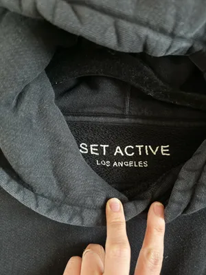 Set Active Heavyweight Hoodie in Onyx (Black) thumbnail 6