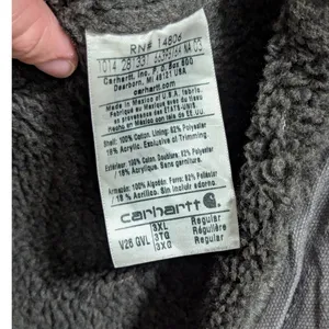 Vintage Y2K Carhartt Sandstone Rugged Vest Sherpa Lined Duck Canvas Dark Gray 3X thumbnail 6