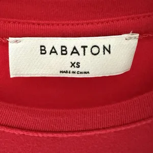 Aritzia Babaton T Shirt Womens XS Short Sleeve Red Long Line Classic Preppy City thumbnail 2