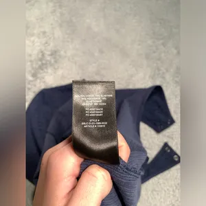 Babaton Navy Blue Textured Bodysuit medium thumbnail 9