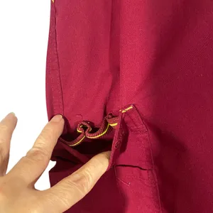 Med Couture Maroon Red Drawstring Waist Medical Scrub Casual Pants Women Sz S thumbnail 4