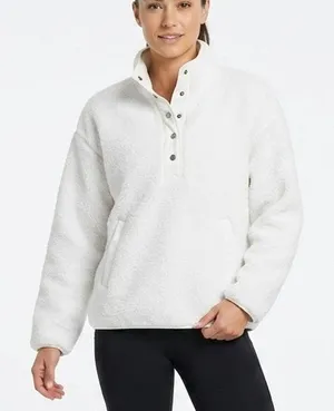 Athleta Sherpa Snap Pullover Size Large thumbnail 1
