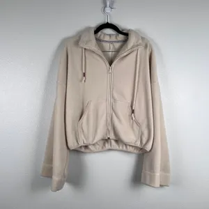 Free‎ People Movement Women's Climb High Fleece Jacket Cream Sz M thumbnail 6