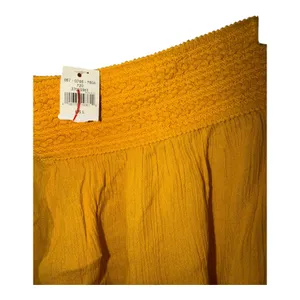 Aerie Mustard Flowy Pull On Shorts, Large thumbnail 3
