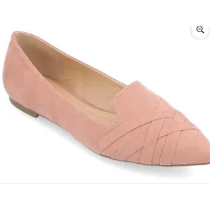 Journee NEW Faux Suede Mindee Slip On Pointed Toe Loafer Flats 8 $65 thumbnail 2